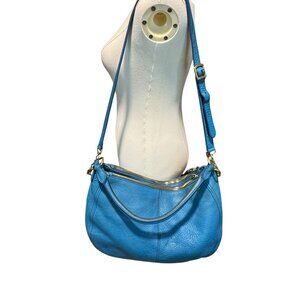 J.Crew Biennial Hobo Pebbled Leather. 100% Leather, Blue. pre owned